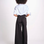 pantalone over in cotone pesante ORIANNA ORNO9 NERO nine in the morning 
