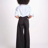 pantalone over in cotone pesante ORIANNA ORNO9 NERO nine in the morning 