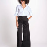 pantalone over in cotone pesante ORIANNA ORNO9 NERO nine in the morning 