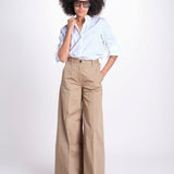 pantalone over in cotone pesante ORIANNA ORNO9 TORTORA nine in the morning 