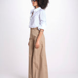 pantalone over in cotone pesante ORIANNA ORNO9 TORTORA nine in the morning 