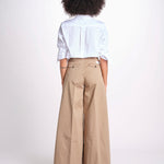 pantalone over in cotone pesante ORIANNA ORNO9 TORTORA nine in the morning 