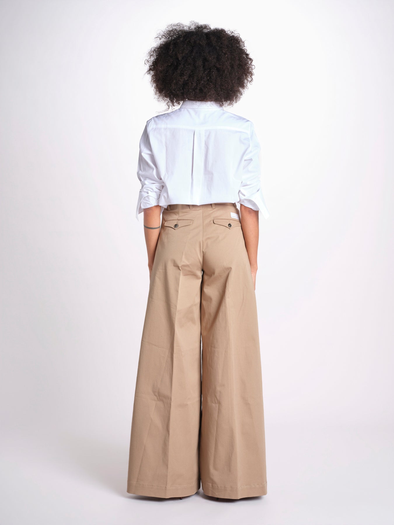 pantalone over in cotone pesante ORIANNA ORNO9 TORTORA nine in the morning 