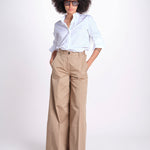 pantalone over in cotone pesante ORIANNA ORNO9 TORTORA nine in the morning 