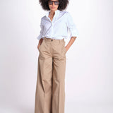 pantalone over in cotone pesante ORIANNA ORNO9 TORTORA nine in the morning 