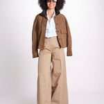 pantalone over in cotone pesante ORIANNA ORNO9 TORTORA nine in the morning 