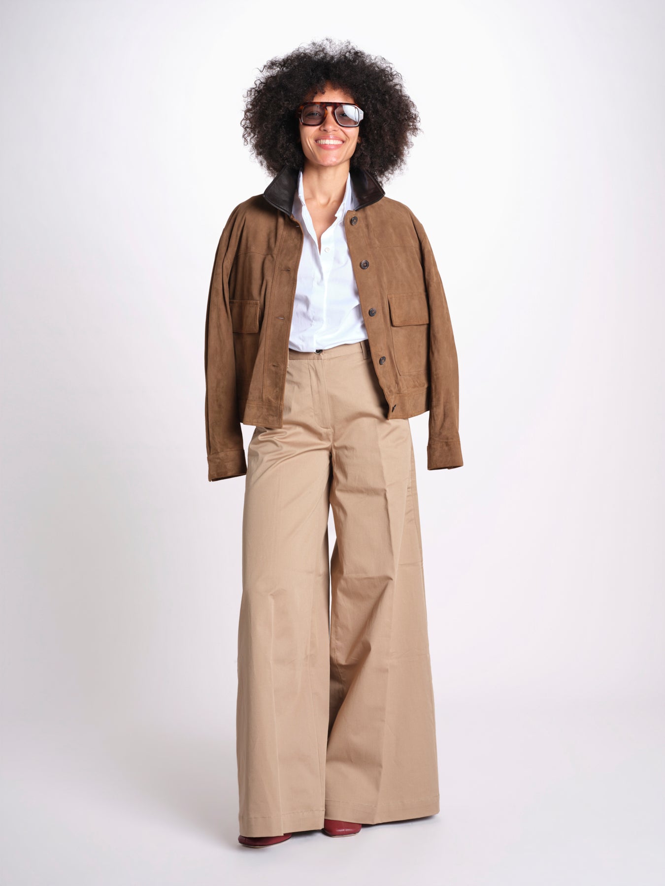 pantalone over in cotone pesante ORIANNA ORNO9 TORTORA nine in the morning 