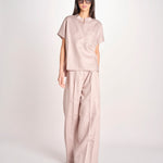 pantalone in lino con pinces PETRA PE98 ANTICO nine in the morning 
