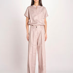 pantalone in lino con pinces PETRA PE98 ANTICO nine in the morning 