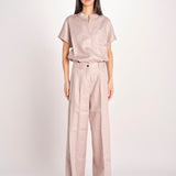 pantalone in lino con pinces PETRA PE98 ANTICO nine in the morning 