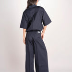 pantalone in cotone con pines PETRA PE99 NAVY nine in the morning 