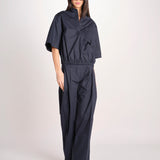 pantalone in cotone con pines PETRA PE99 NAVY nine in the morning 