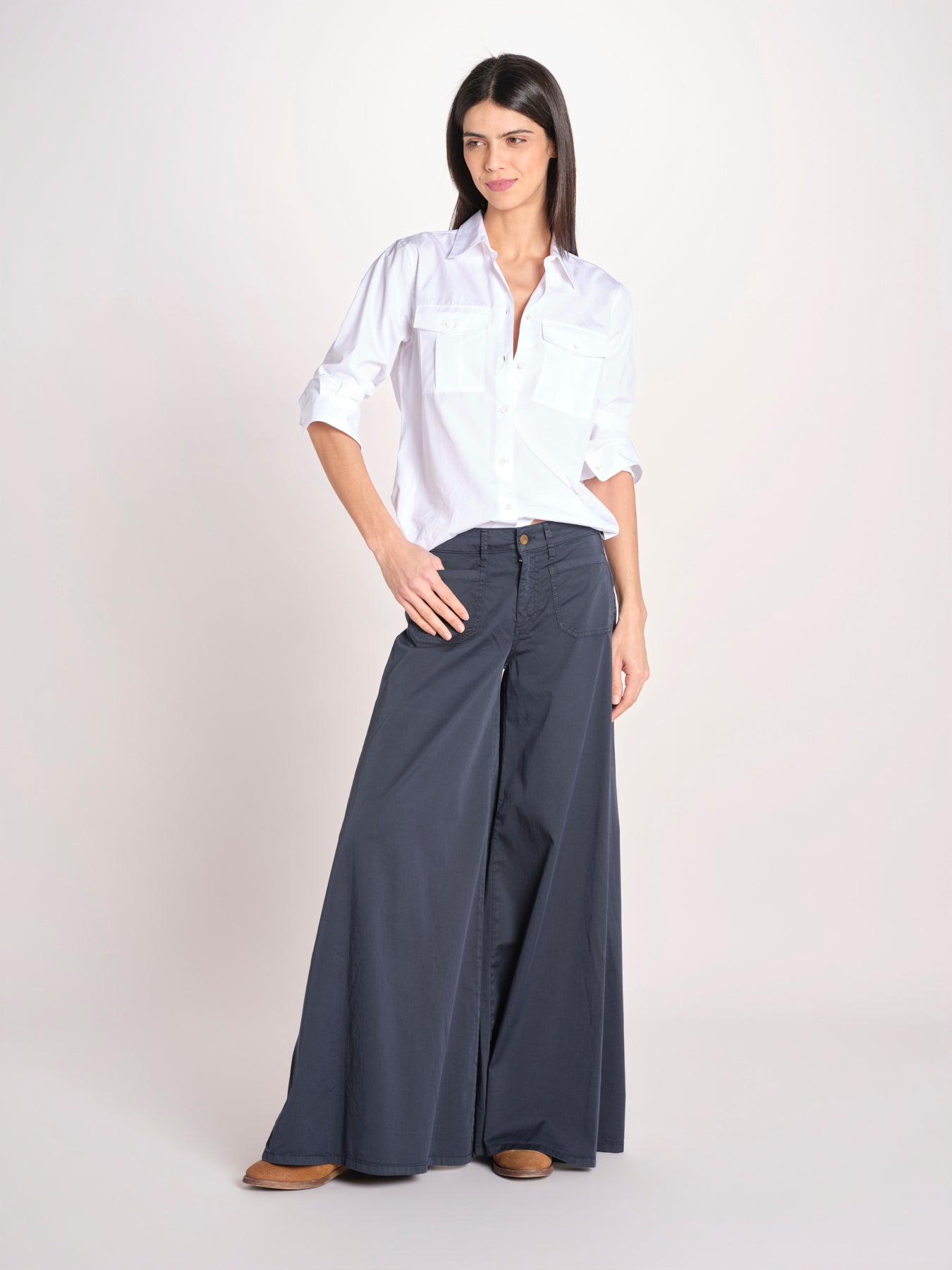 pantalone over 4 tasche GRACE XG02 040 BLU NOTTE ps don't forget me 