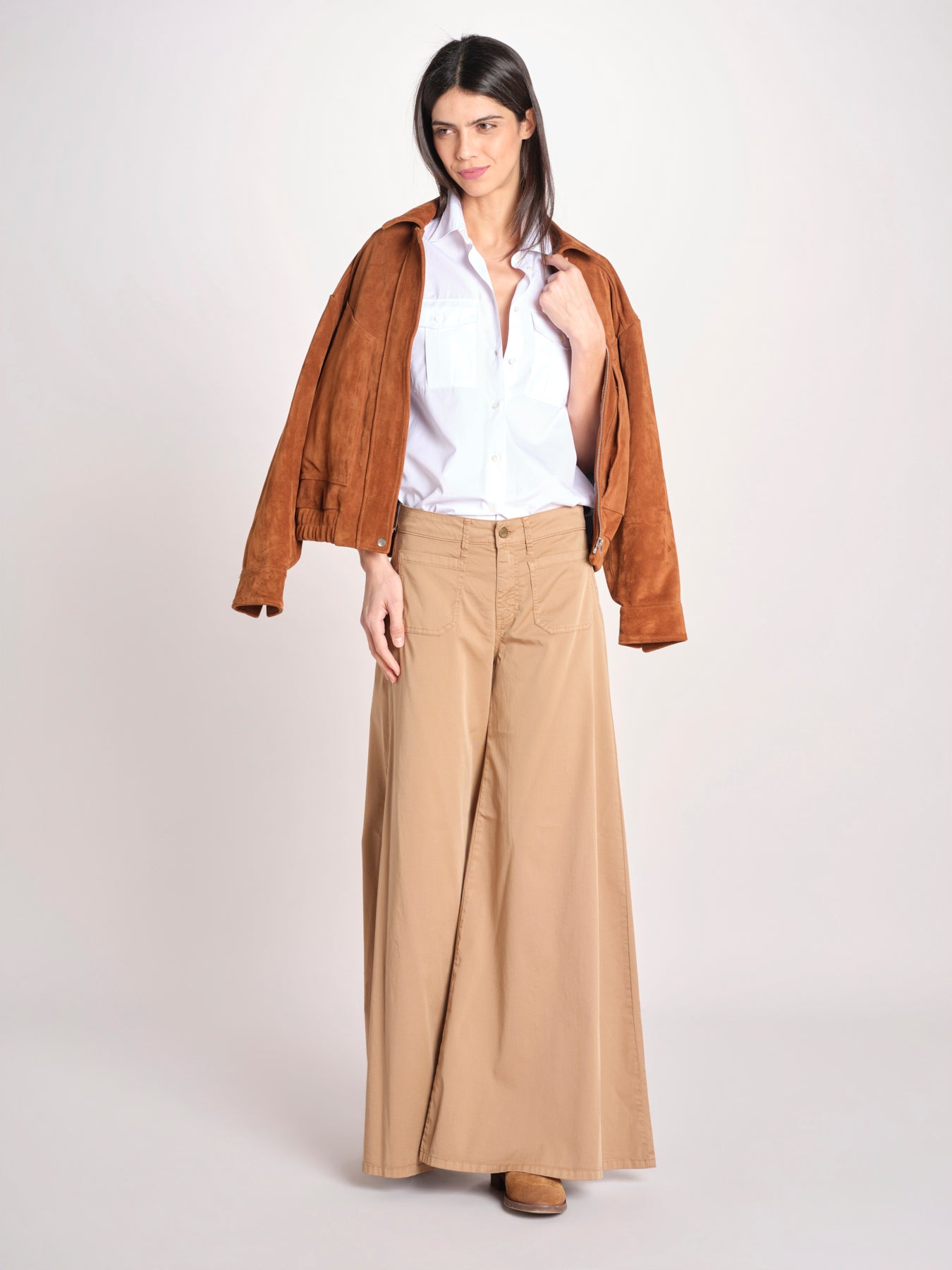 pantalone over 4 tasche GRACE XG02 183 NOCCIOLA ps don't forget me 