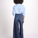 pantalone 4 tasche in misto lino SERENA XJB04 904 DENIM ps don't forget me 