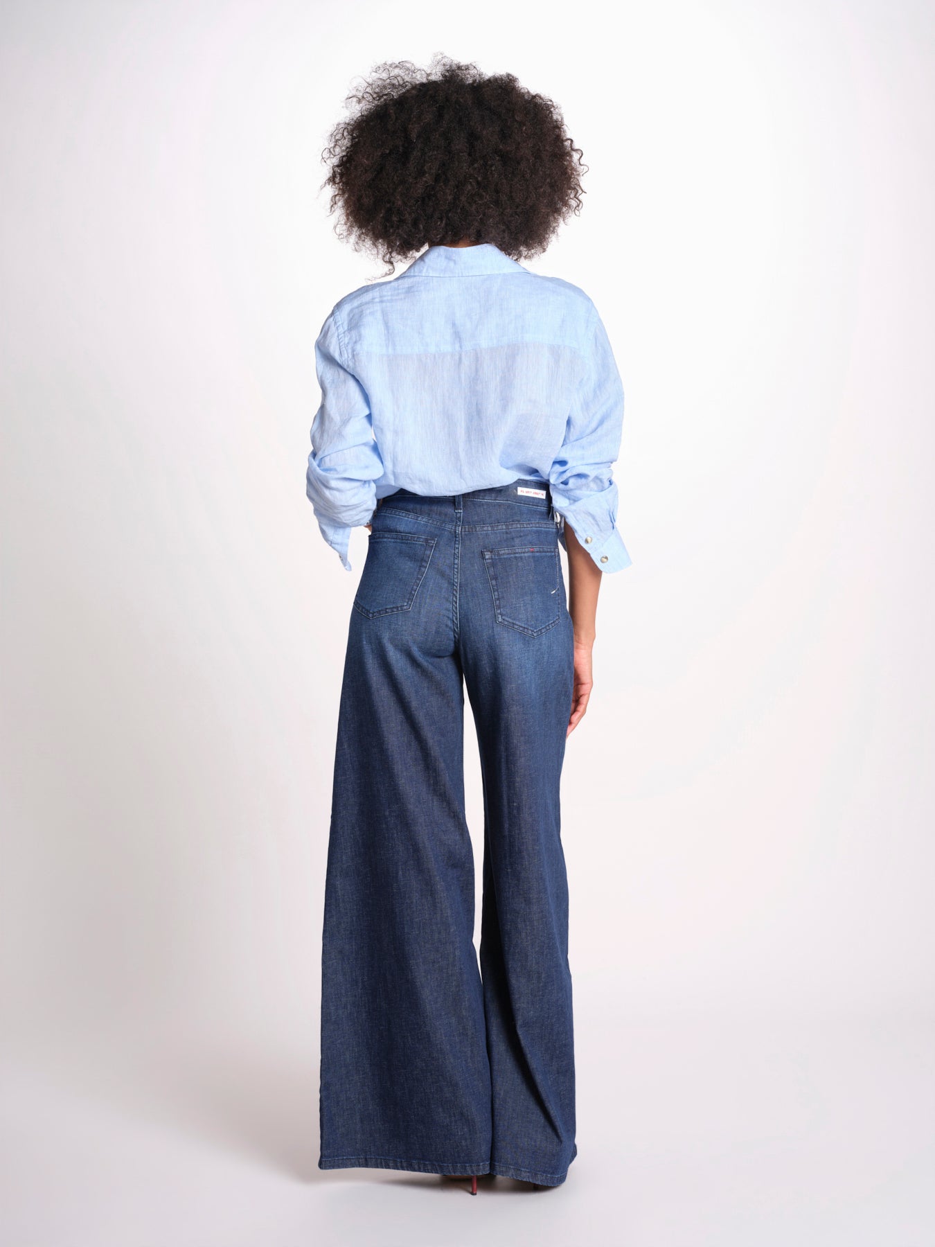 pantalone 4 tasche in misto lino SERENA XJB04 904 DENIM ps don't forget me 