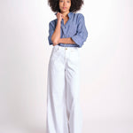 pantalone 4 tasche in misto lino SERENA XML01 001 BIANCO ps don't forget me 