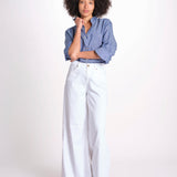 pantalone 4 tasche in misto lino SERENA XML01 001 BIANCO ps don't forget me 