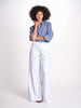 pantalone 4 tasche in misto lino