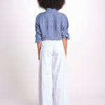 pantalone 4 tasche in misto lino SERENA XML01 001 BIANCO ps don't forget me 