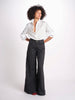 pantalone 4 tasche in misto lino
