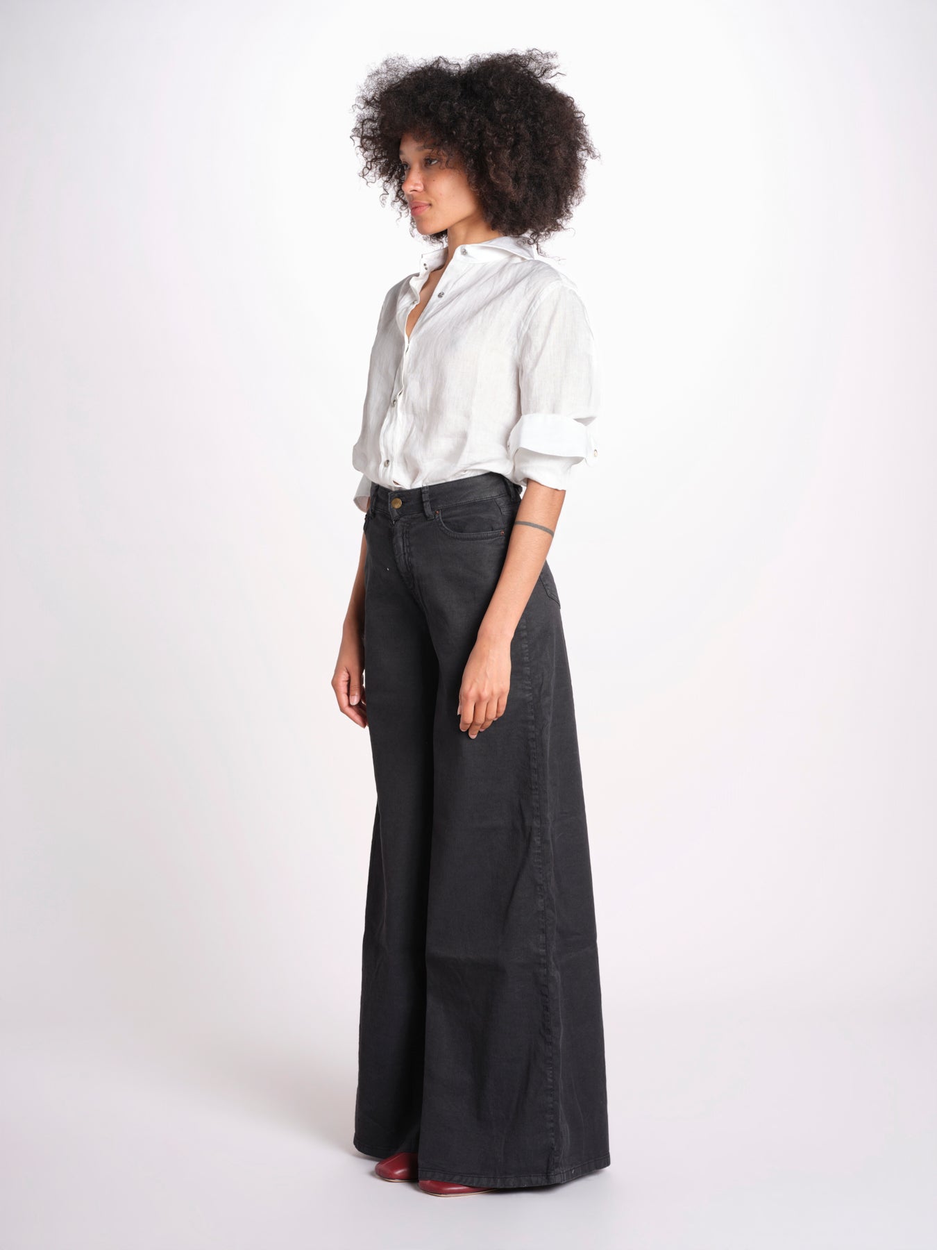pantalone 4 tasche in misto lino SERENA XML01 099 NERO ps don't forget me 