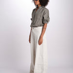 pantalone 4 tasche in misto lino SERENA XML01 182 AVORIO ps don't forget me 
