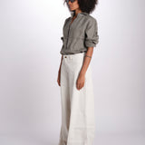 pantalone 4 tasche in misto lino SERENA XML01 182 AVORIO ps don't forget me 