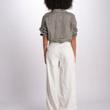 pantalone 4 tasche in misto lino SERENA XML01 182 AVORIO ps don't forget me 