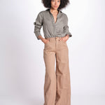 pantalone 4 tasche in misto lino SERENA XML01 183 NOCCIOLA ps don't forget me 