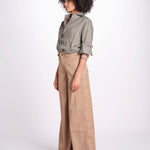 pantalone 4 tasche in misto lino SERENA XML01 183 NOCCIOLA ps don't forget me 