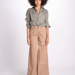 pantalone 4 tasche in misto lino SERENA XML01 183 NOCCIOLA ps don't forget me 