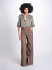 pantalone 4 tasche in misto lino