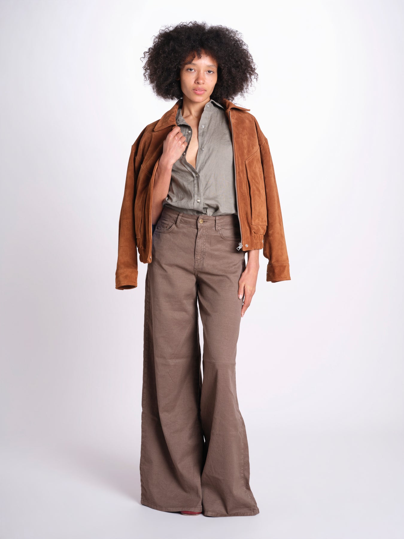 pantalone 4 tasche in misto lino SERENA XML01 193 CIOCCOLATO ps don't forget me 