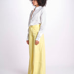 pantalone 4 tasche in misto lino SERENA XML01 196 BANANA ps don't forget me 