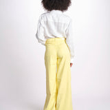 pantalone 4 tasche in misto lino SERENA XML01 196 BANANA ps don't forget me 