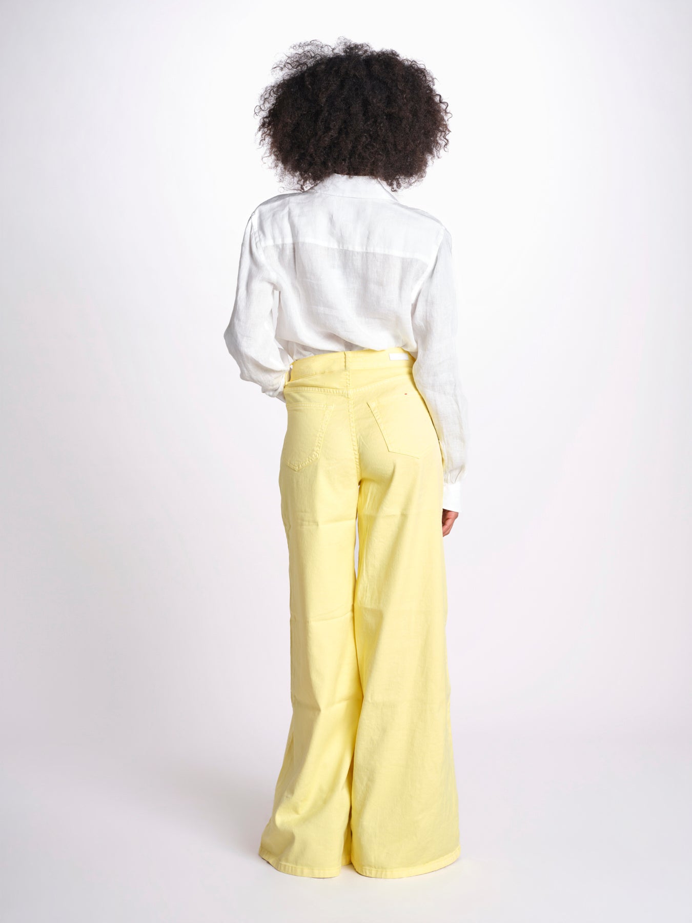 pantalone 4 tasche in misto lino SERENA XML01 196 BANANA ps don't forget me 