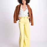 pantalone 4 tasche in misto lino SERENA XML01 196 BANANA ps don't forget me 