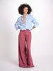 pantalone 4 tasche in misto lino