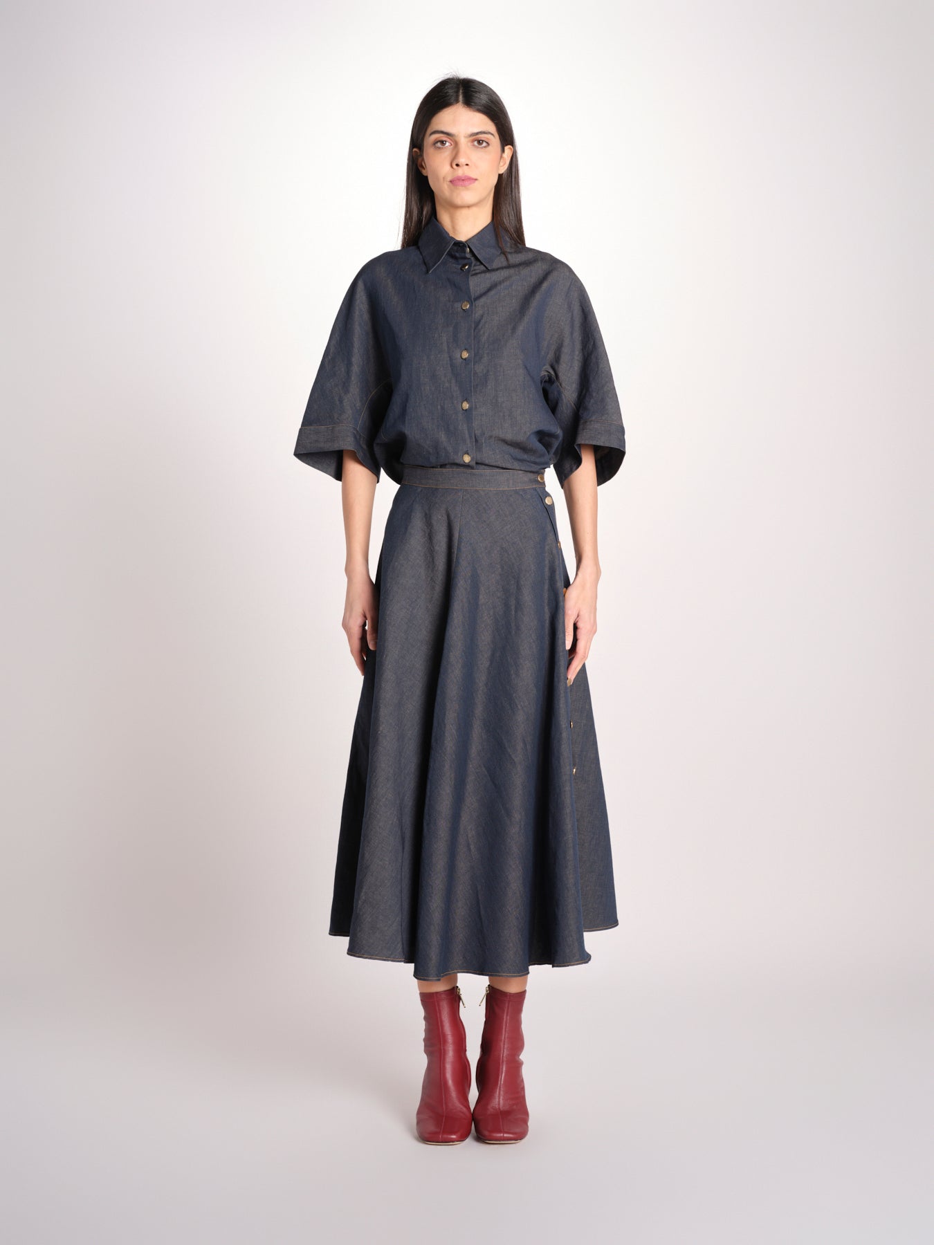 gonna a ruota in denim leggero JOANNA 11209 356 606 quelledue 