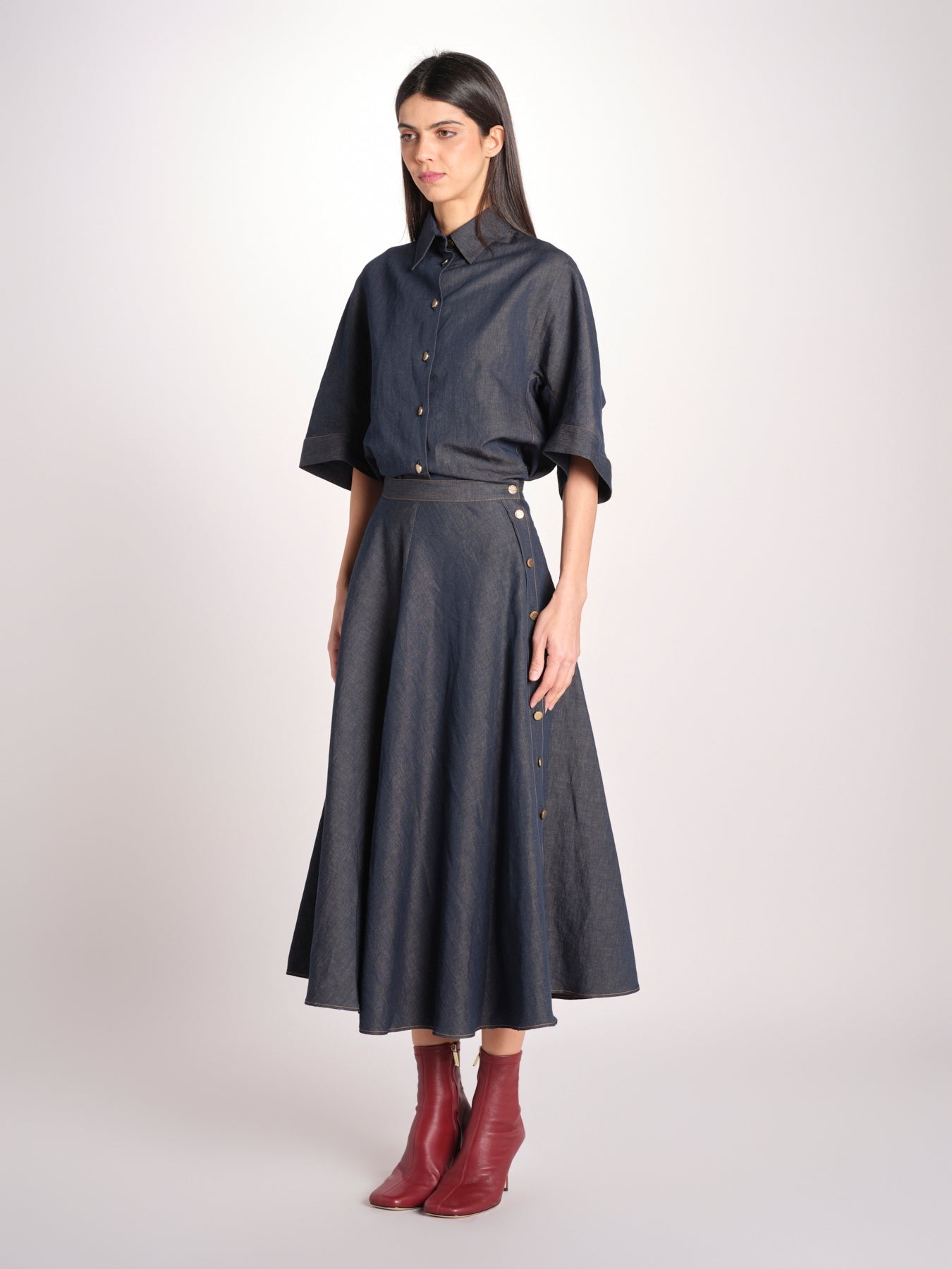 gonna a ruota in denim leggero JOANNA 11209 356 606 quelledue 