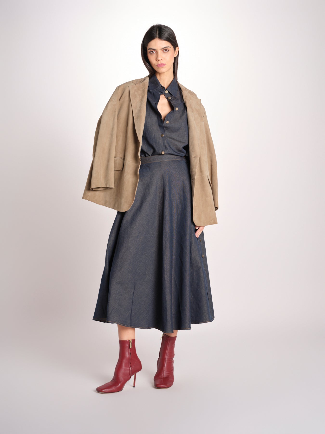 gonna a ruota in denim leggero JOANNA 11209 356 606 quelledue 
