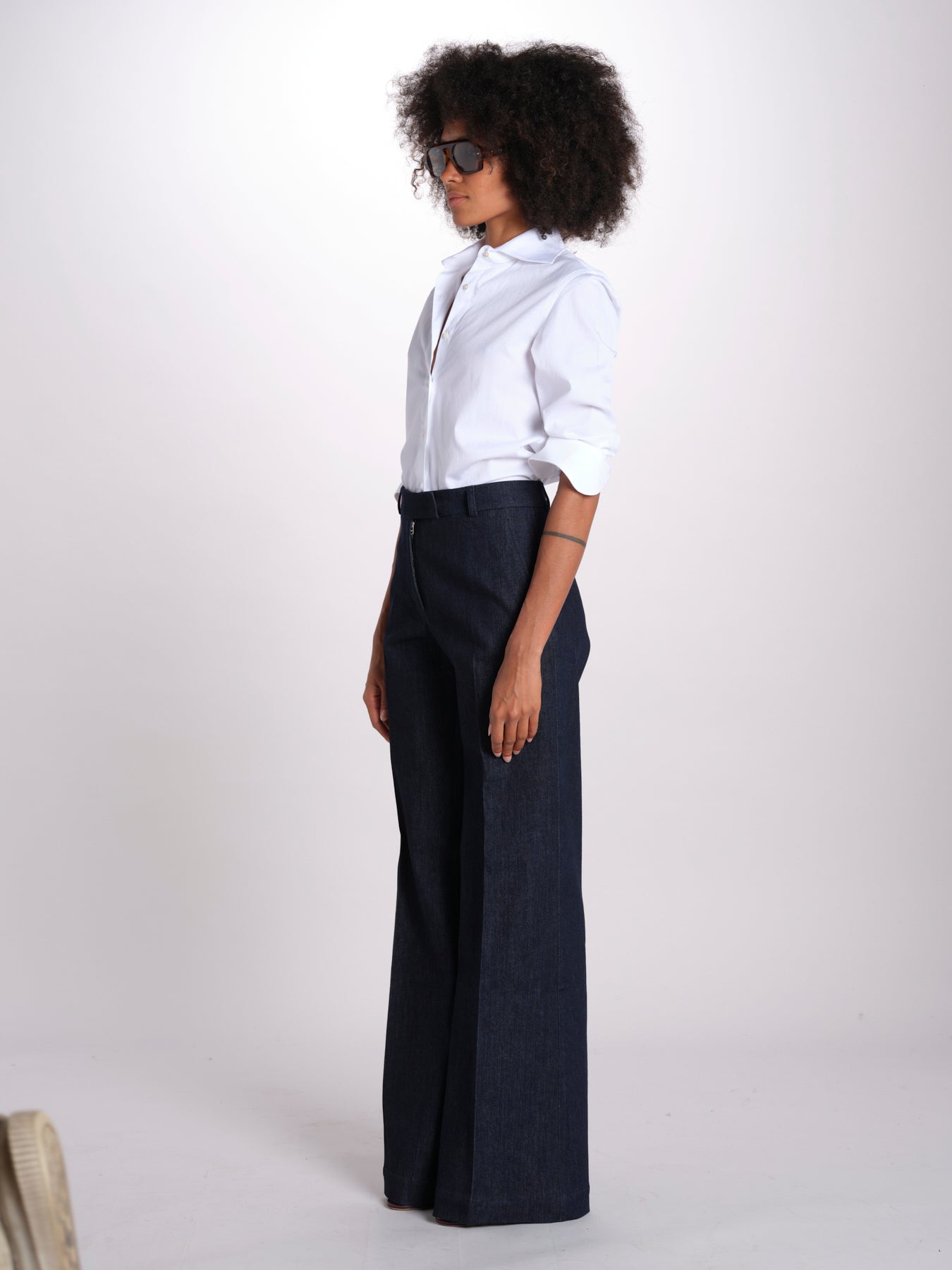 pantalone dritto in cotone MELODY 684 17015 quelledue 