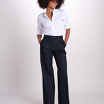 pantalone dritto in cotone MELODY 684 17015 quelledue 