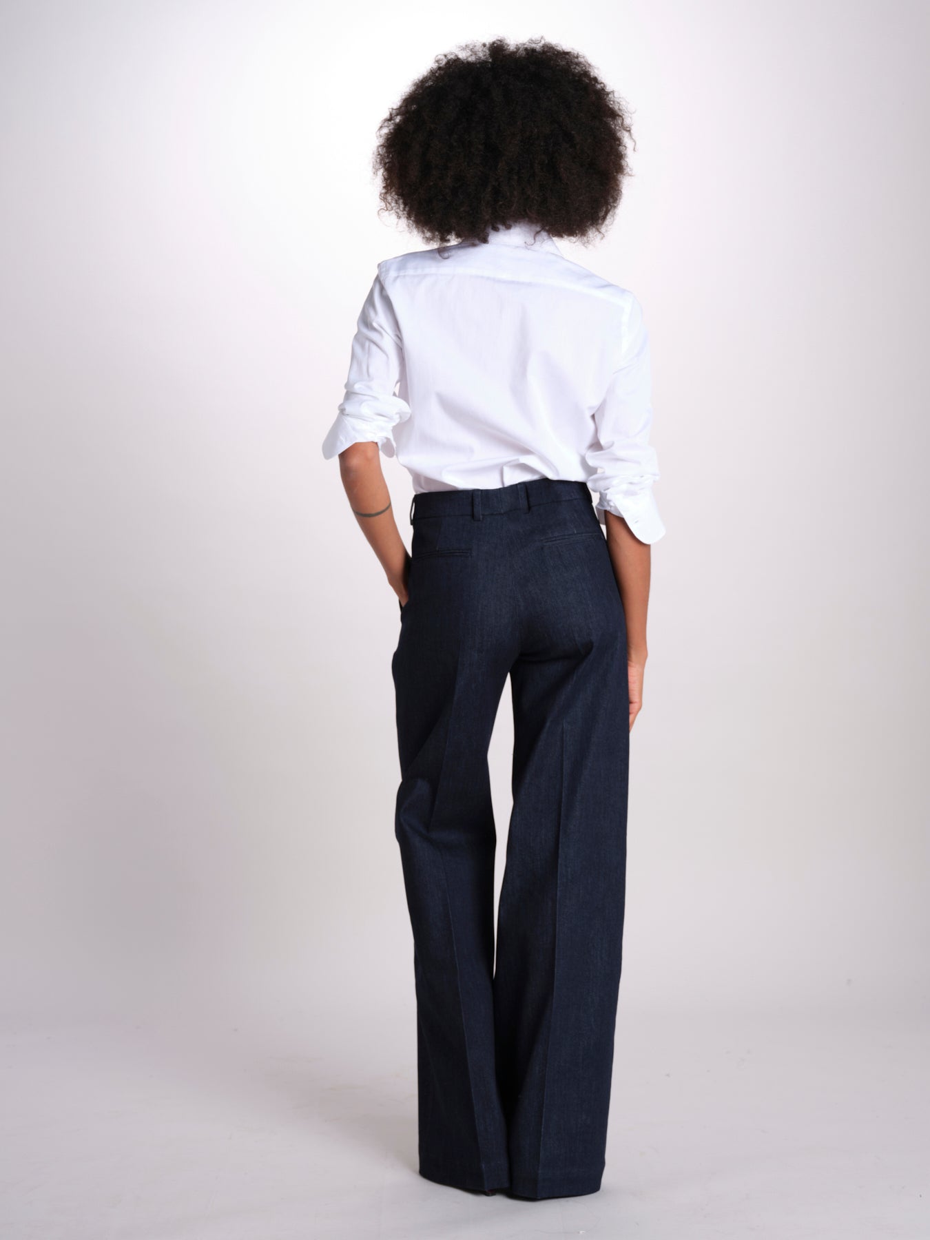 pantalone dritto in cotone MELODY 684 17015 quelledue 