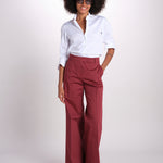 pantalone dritto in cotone MELODY 684 17025 quelledue 