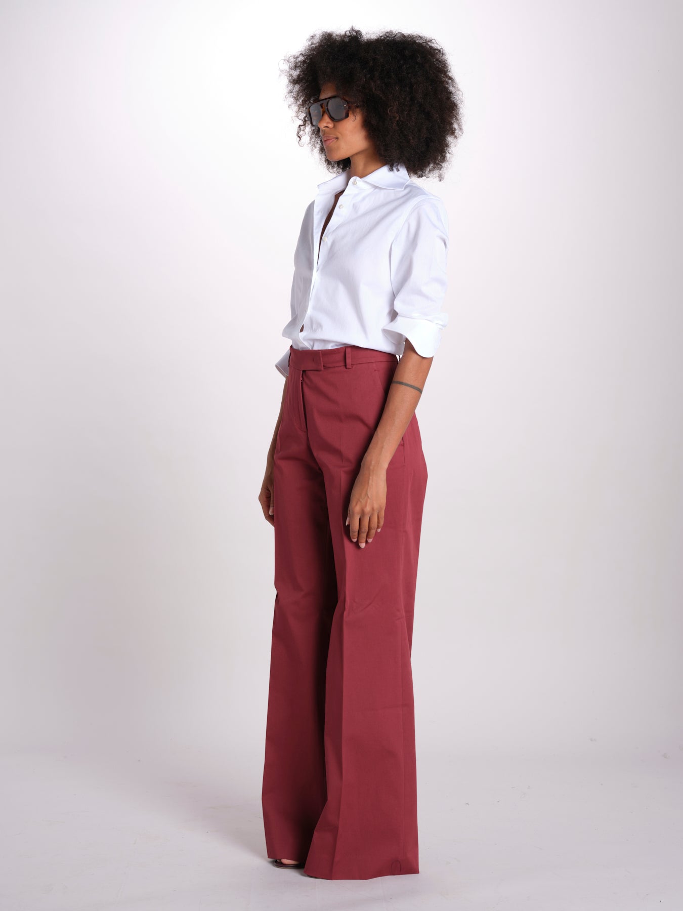 pantalone dritto in cotone MELODY 684 17025 quelledue 