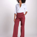pantalone dritto in cotone MELODY 684 17025 quelledue 