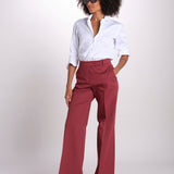 pantalone dritto in cotone MELODY 684 17025 quelledue 