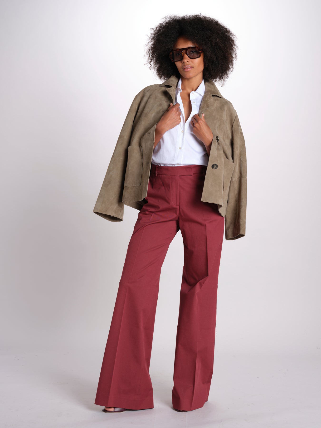 pantalone dritto in cotone MELODY 684 17025 quelledue 